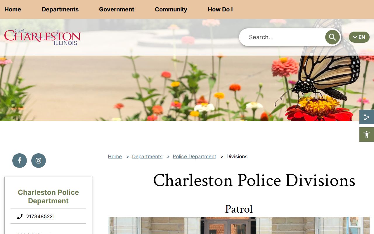 Charleston Police Department divisions and records functions